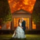 Wedding couple at The Waterview in Monroe CT during outdoor ceremony